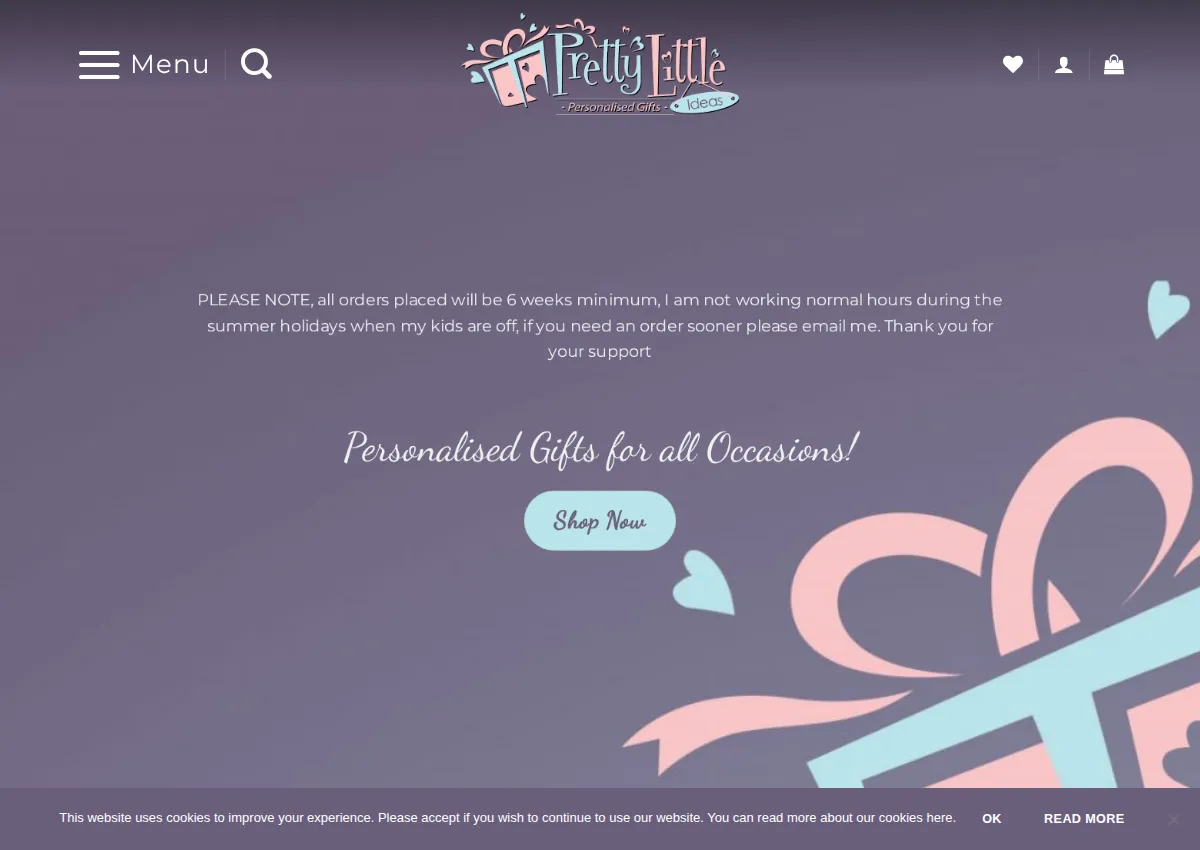 Store homepage