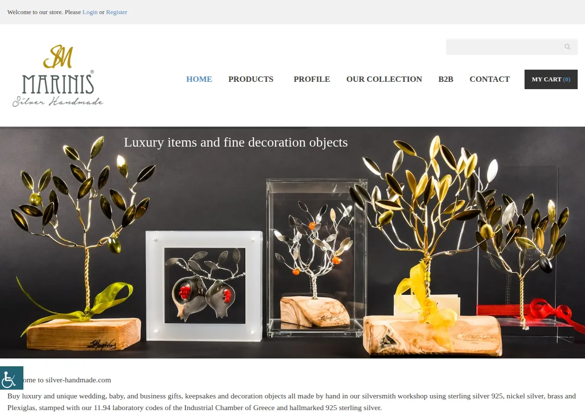 Store homepage