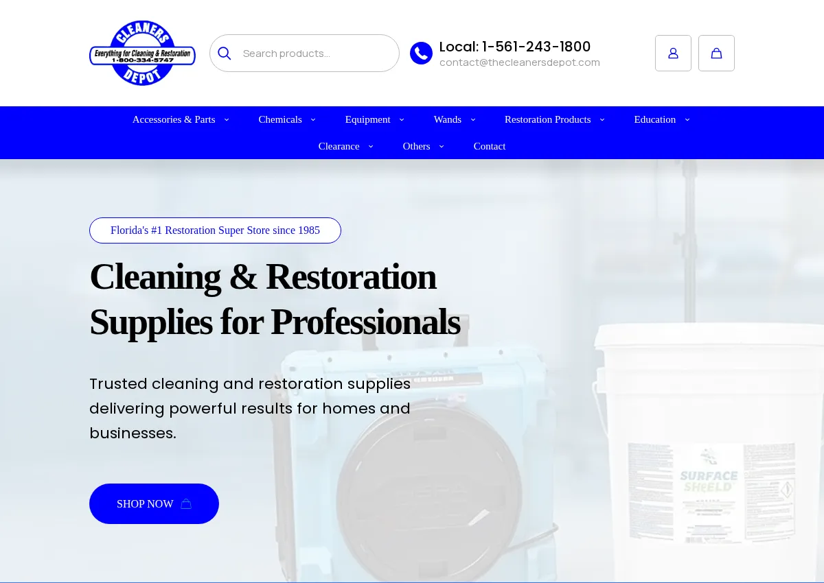 Store homepage