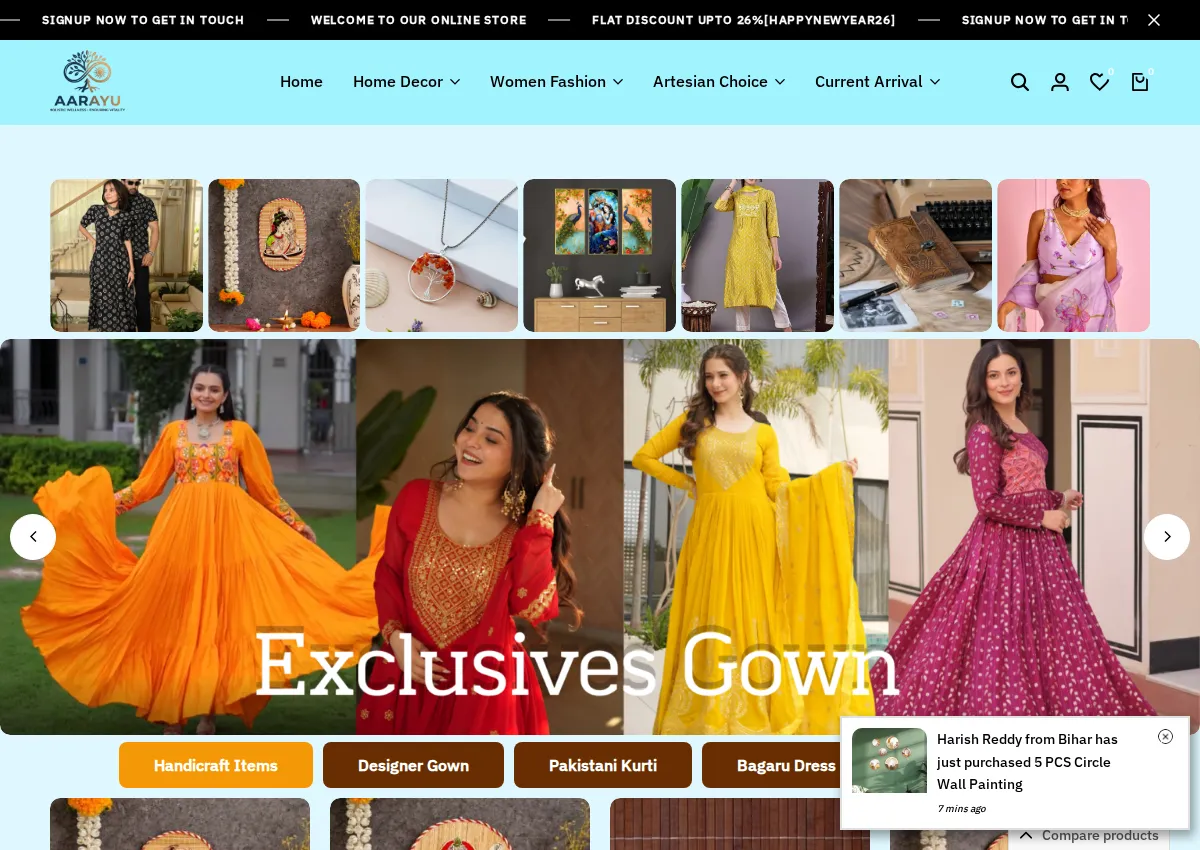 Store homepage