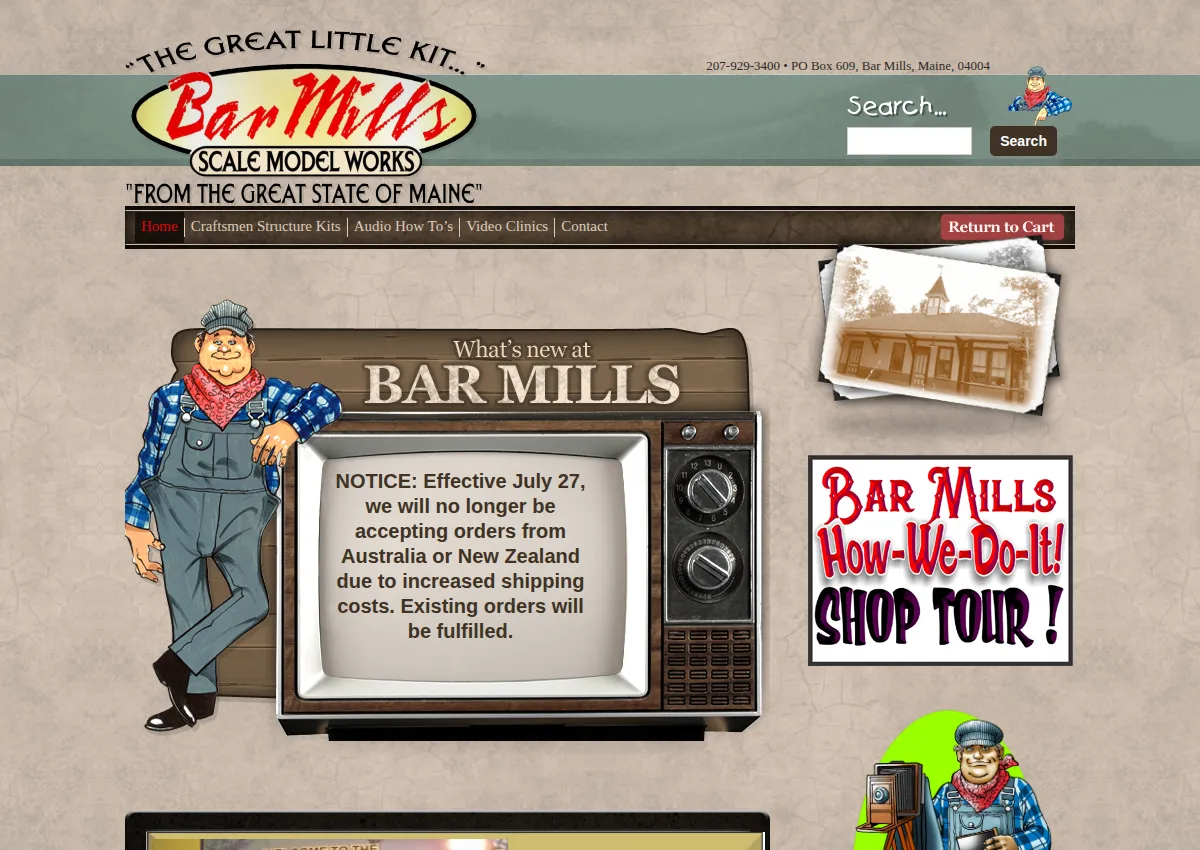 Store homepage