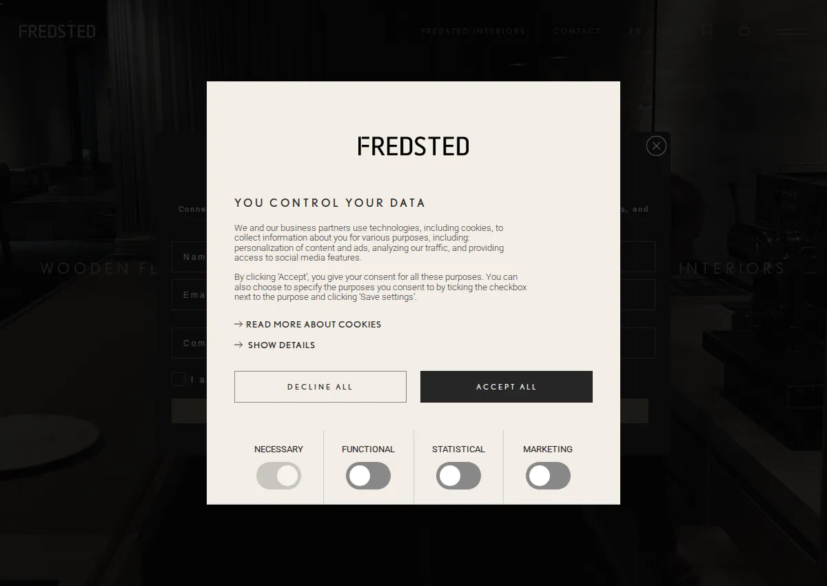 Store homepage