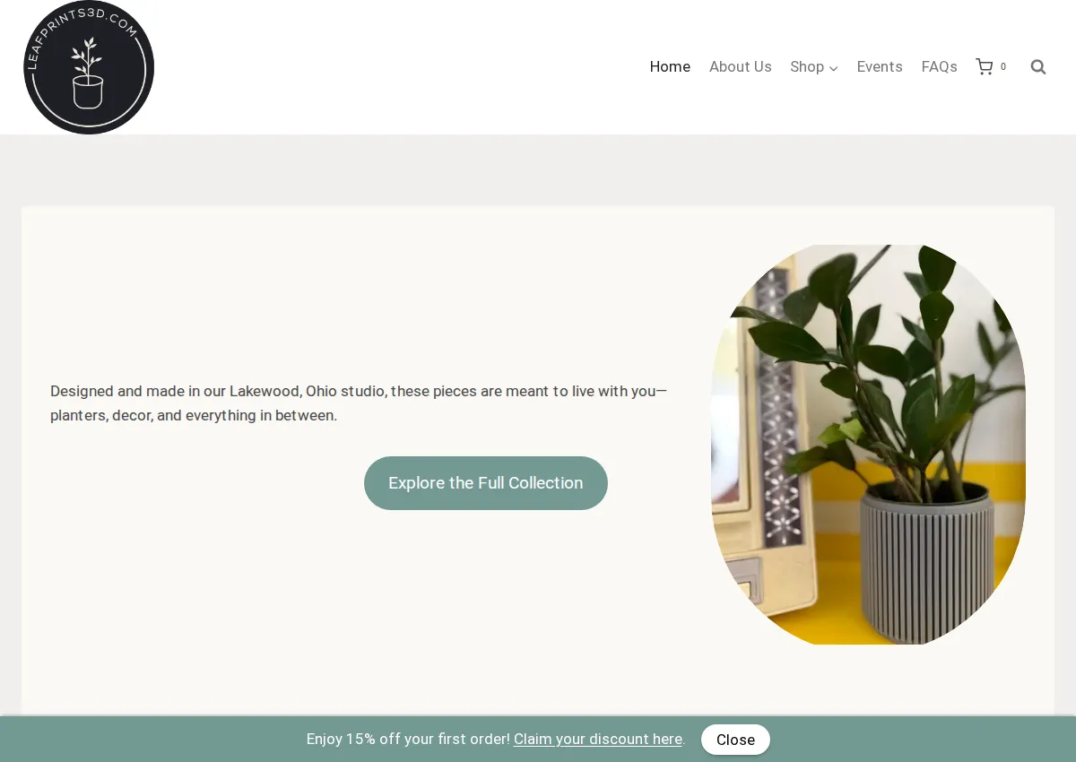 Store homepage