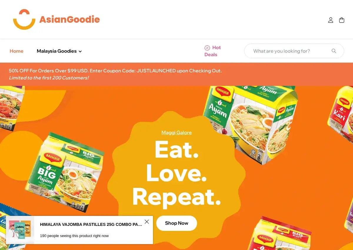 Store homepage