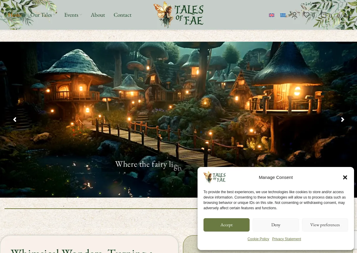 Store homepage