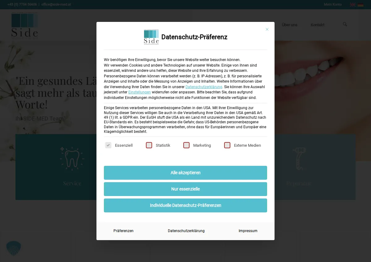 Store homepage