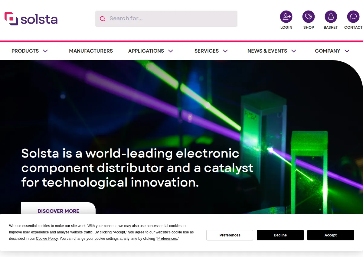 Store homepage