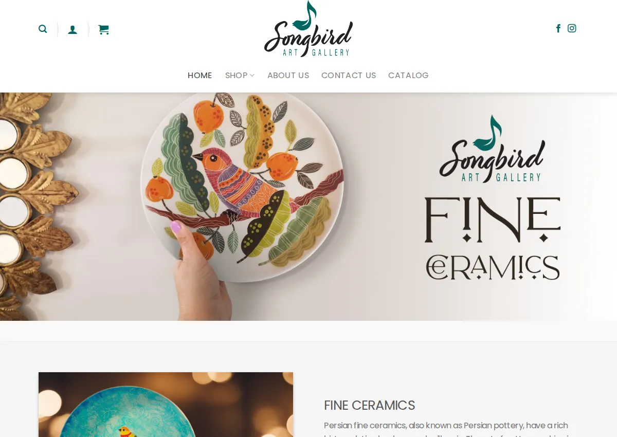 Store homepage