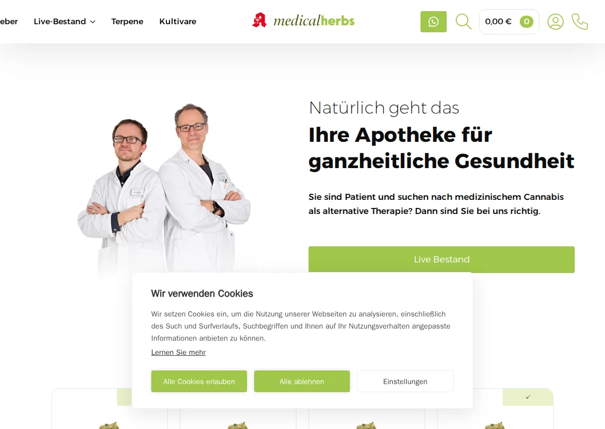 Store homepage