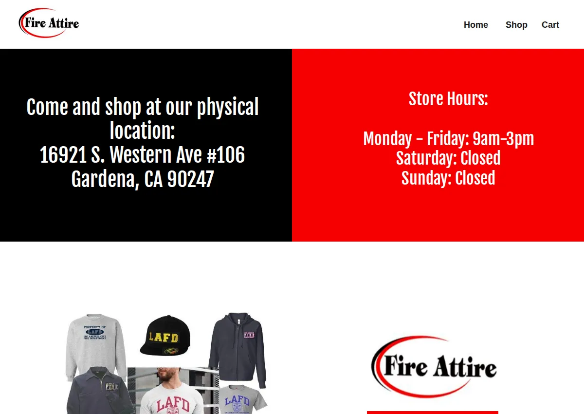 Store homepage
