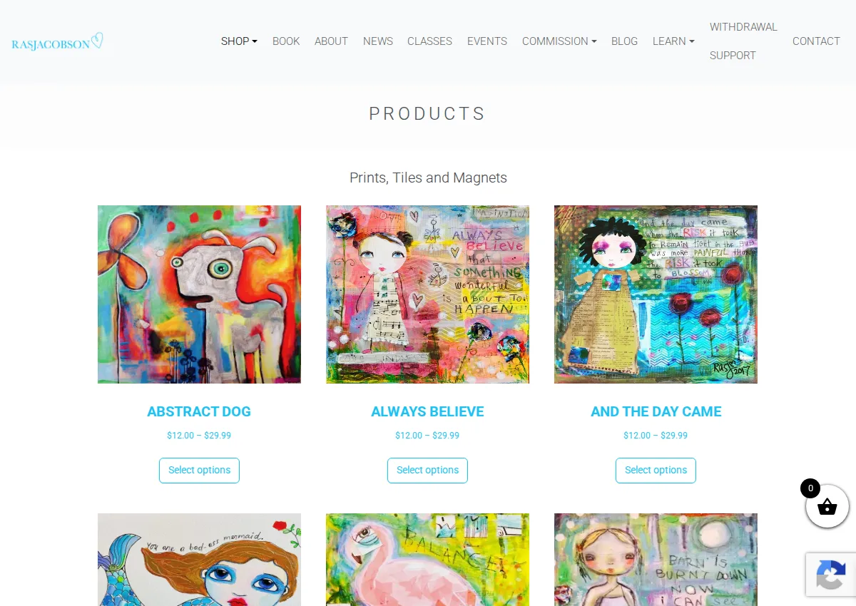 Store homepage