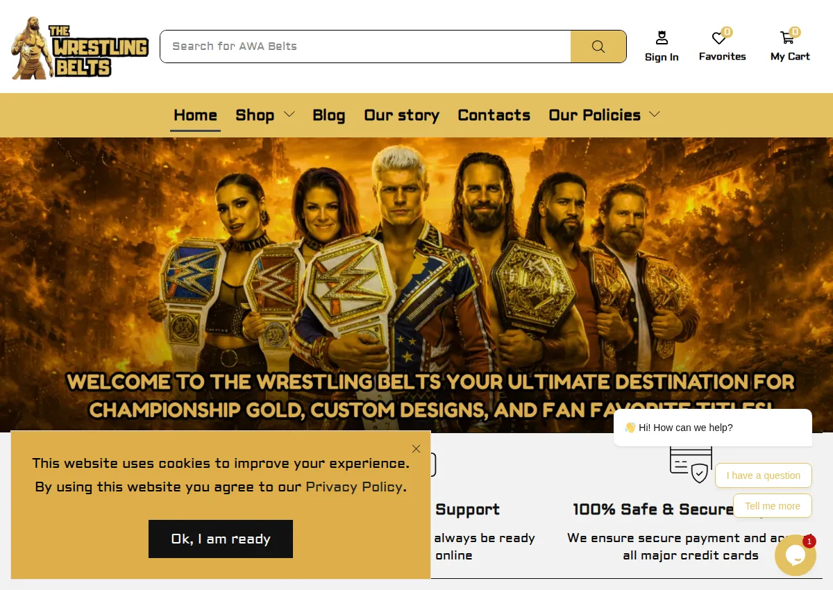Store homepage