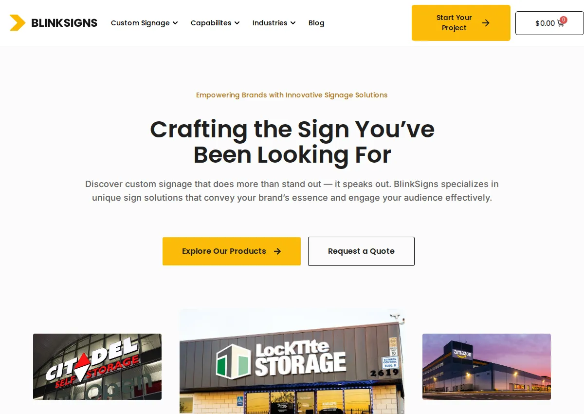 Store homepage