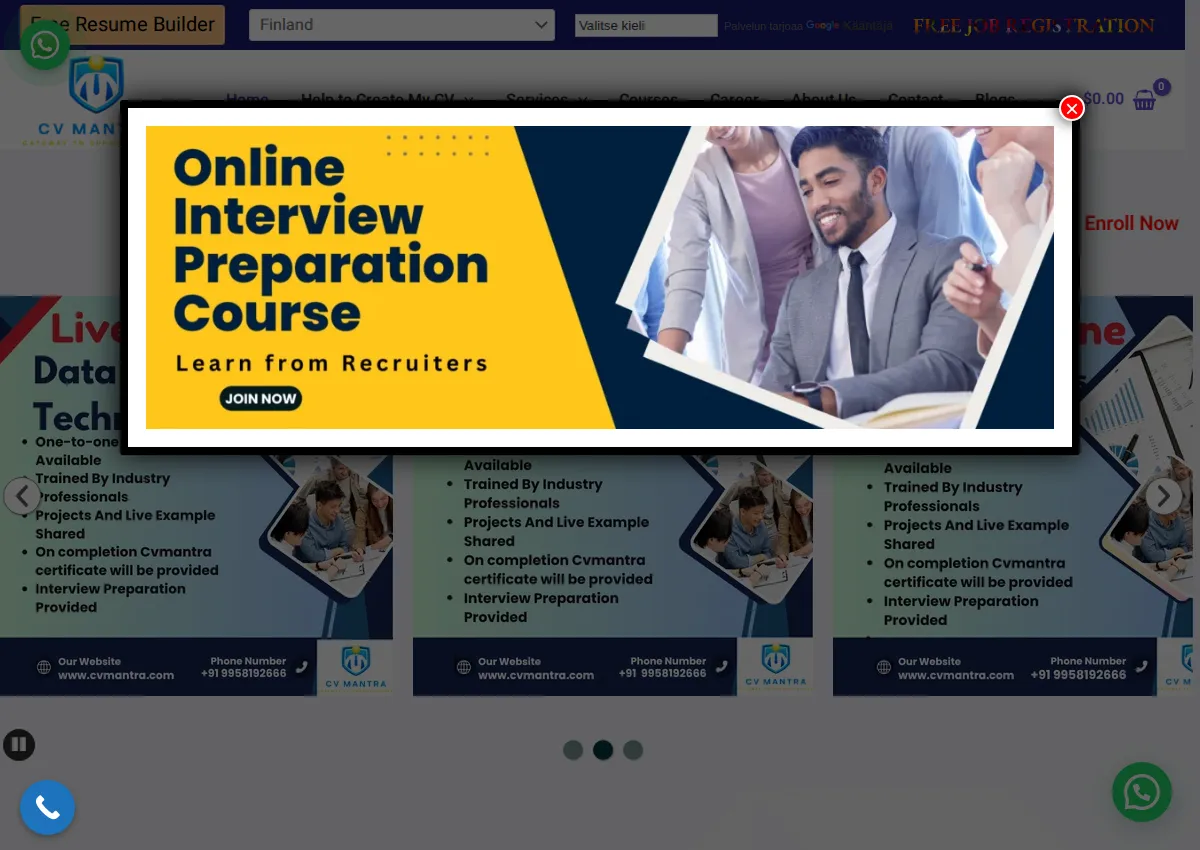 Store homepage
