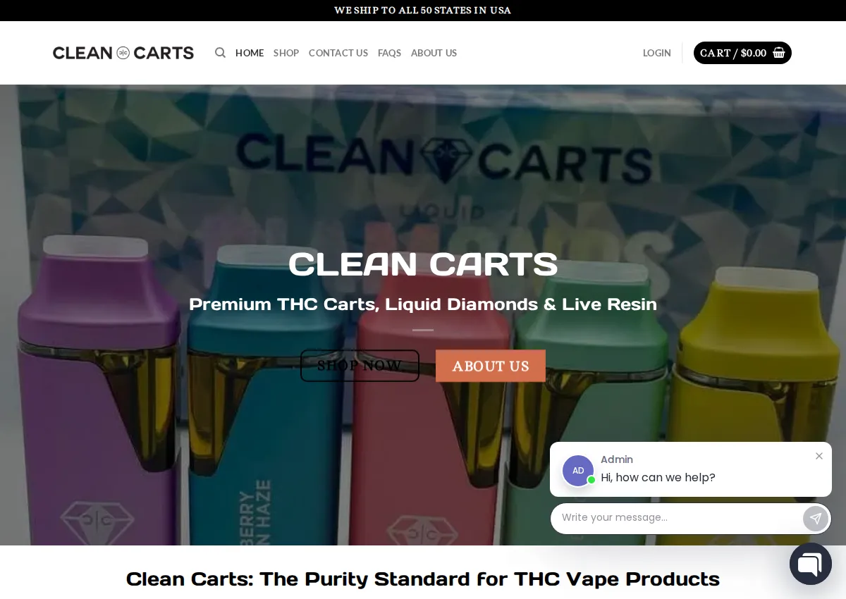 Store homepage