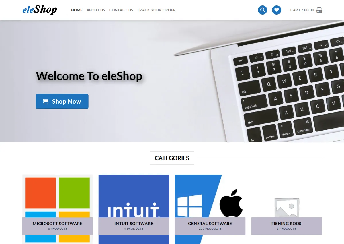 Store homepage