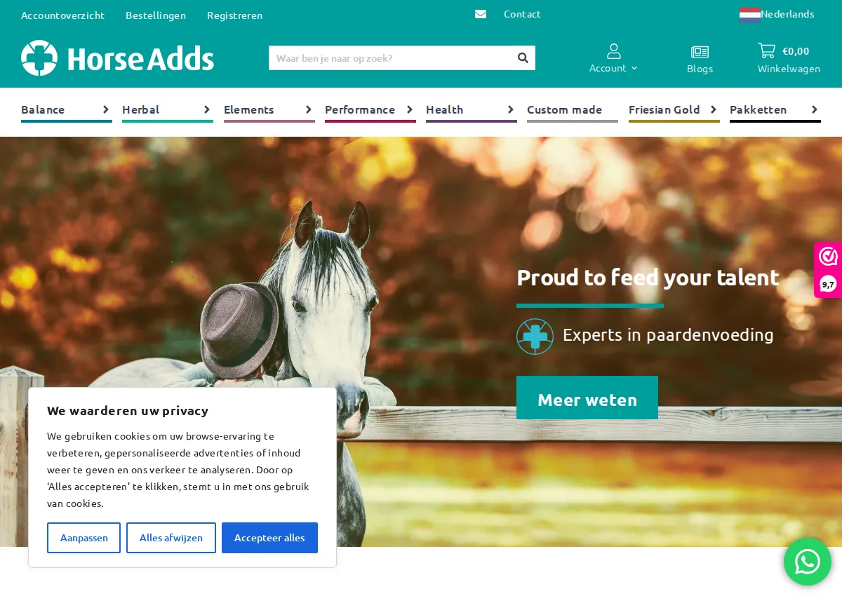 Store homepage