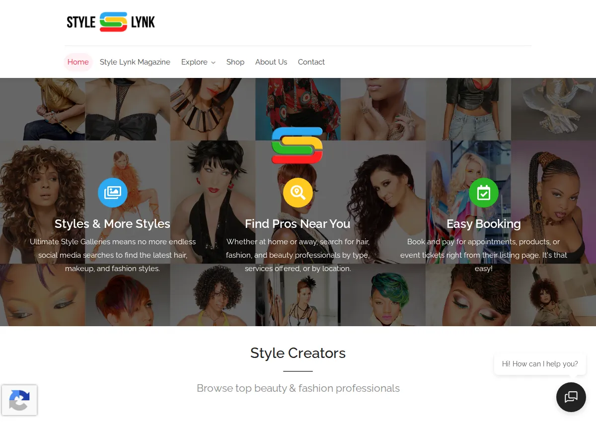 Store homepage