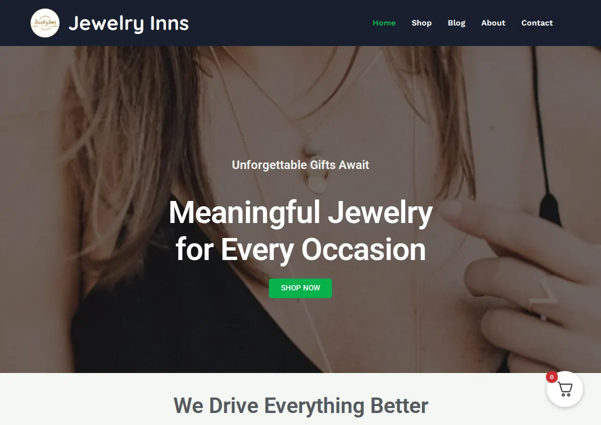 Store homepage