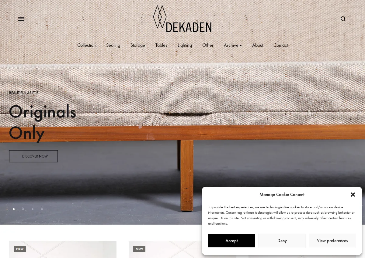Store homepage