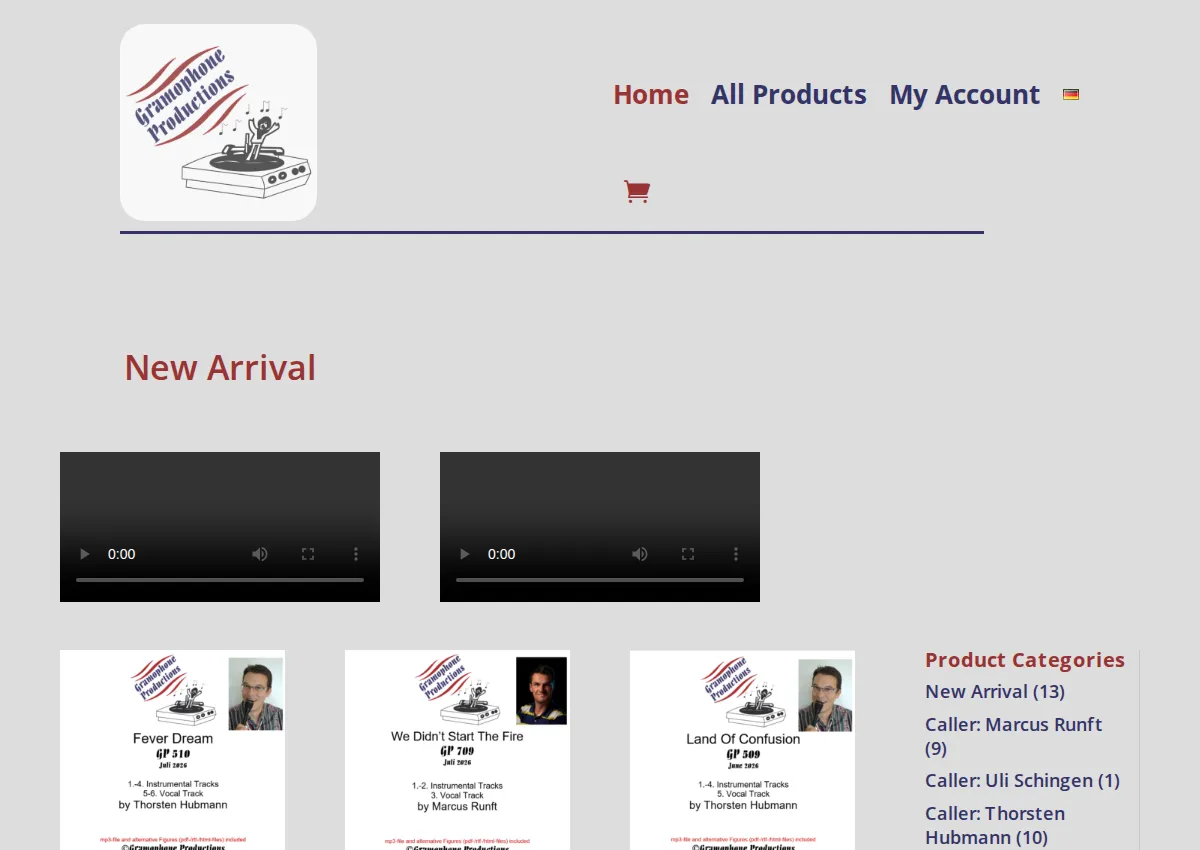 Store homepage