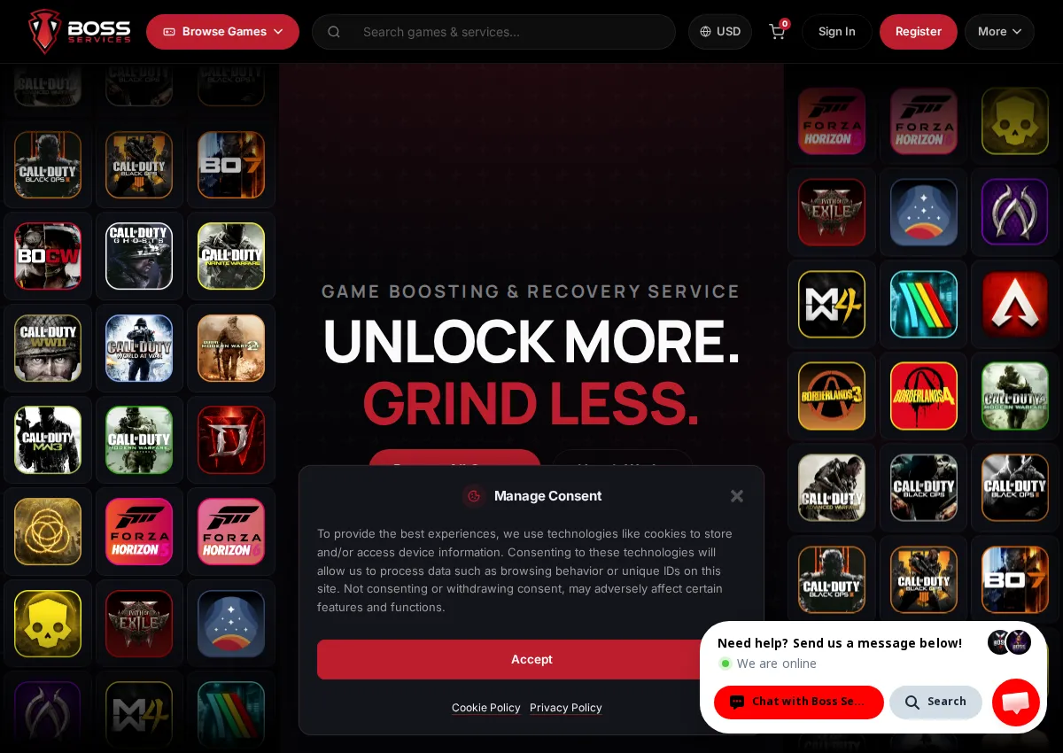 Store homepage