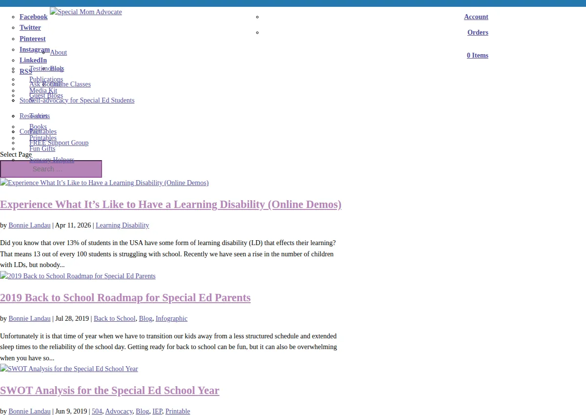 Store homepage