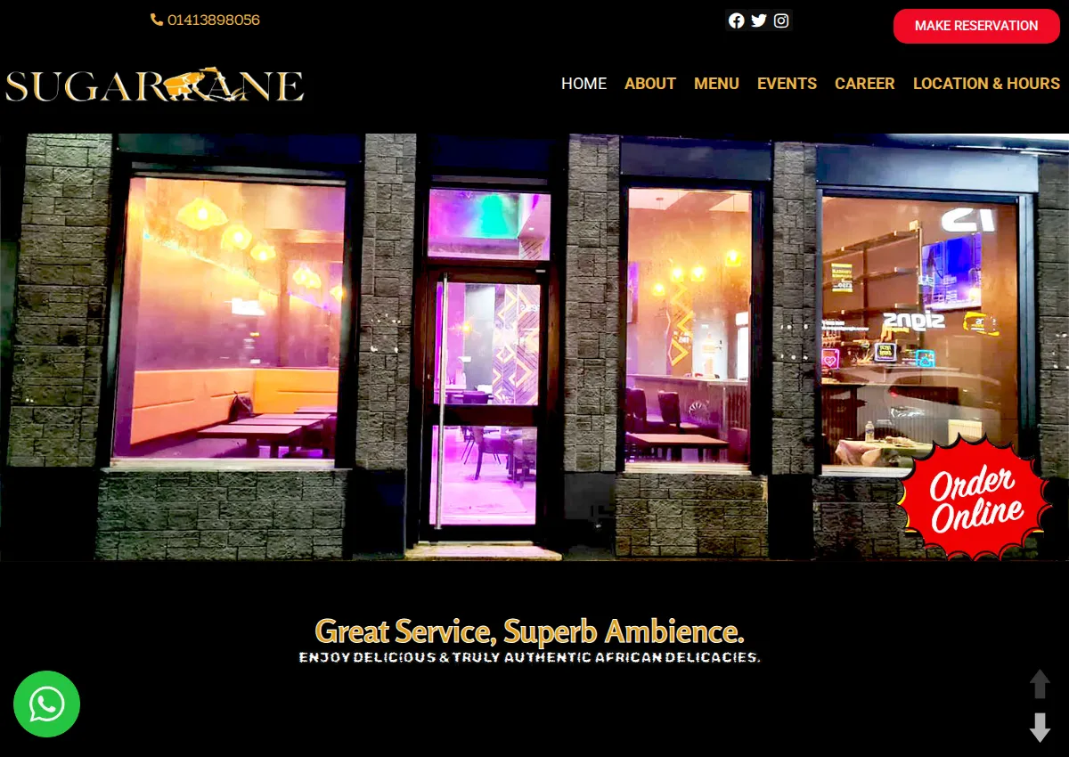 Store homepage
