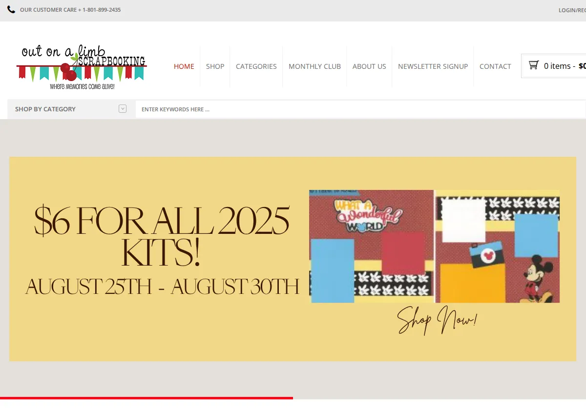 Store homepage