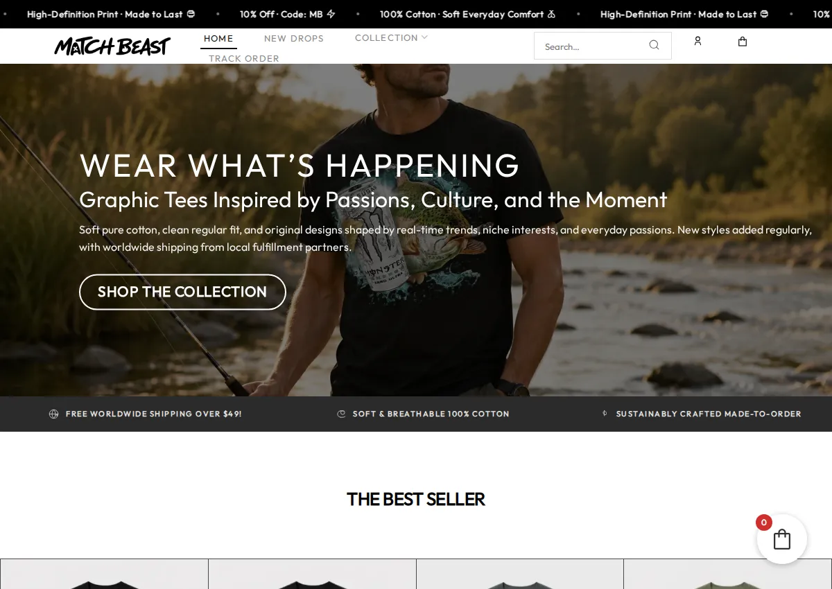 Store homepage