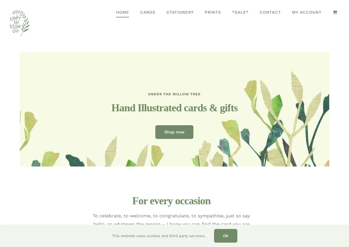 Store homepage