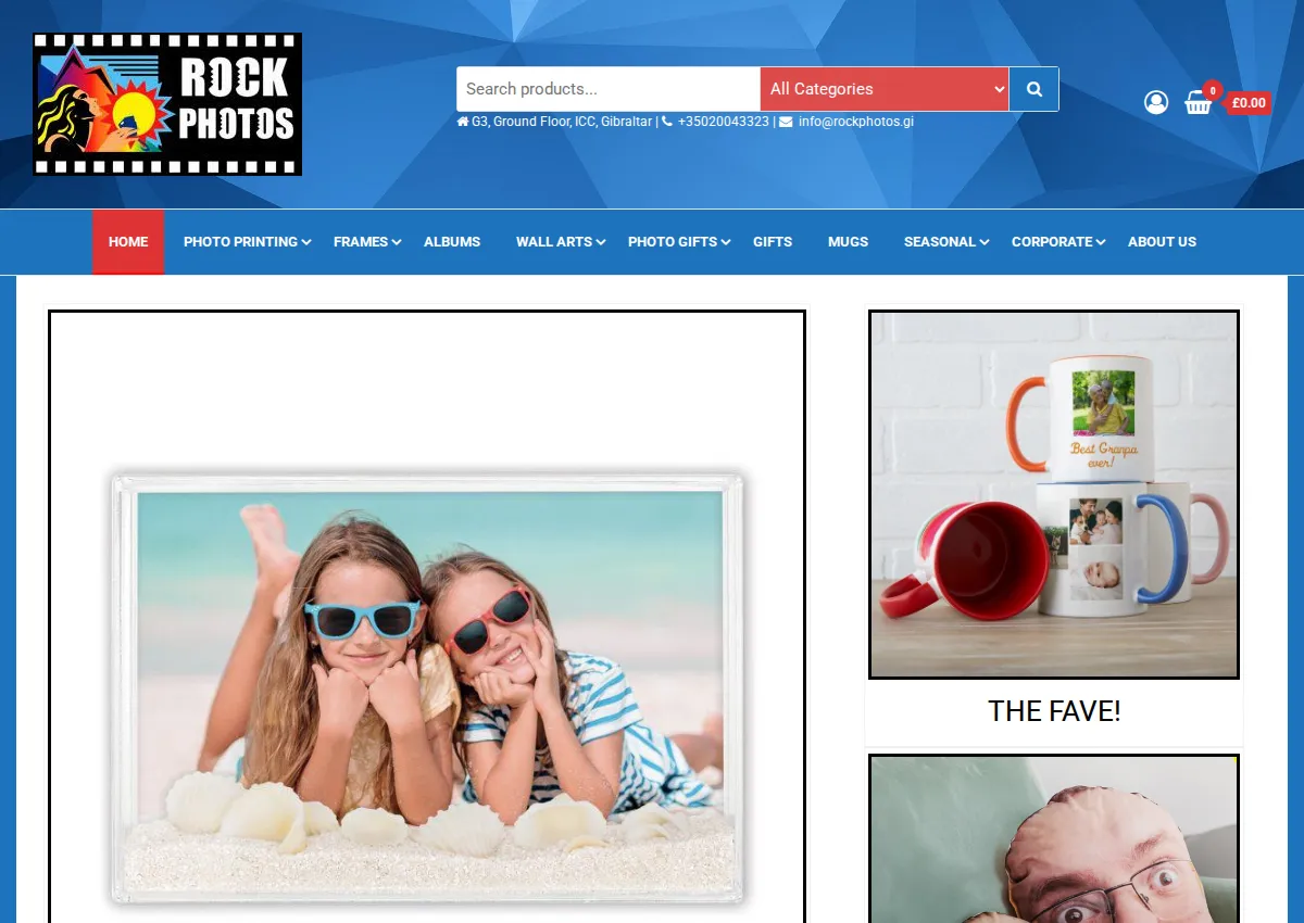Store homepage