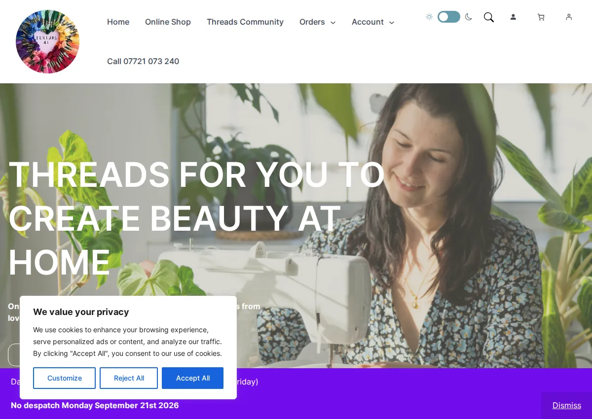 Store homepage