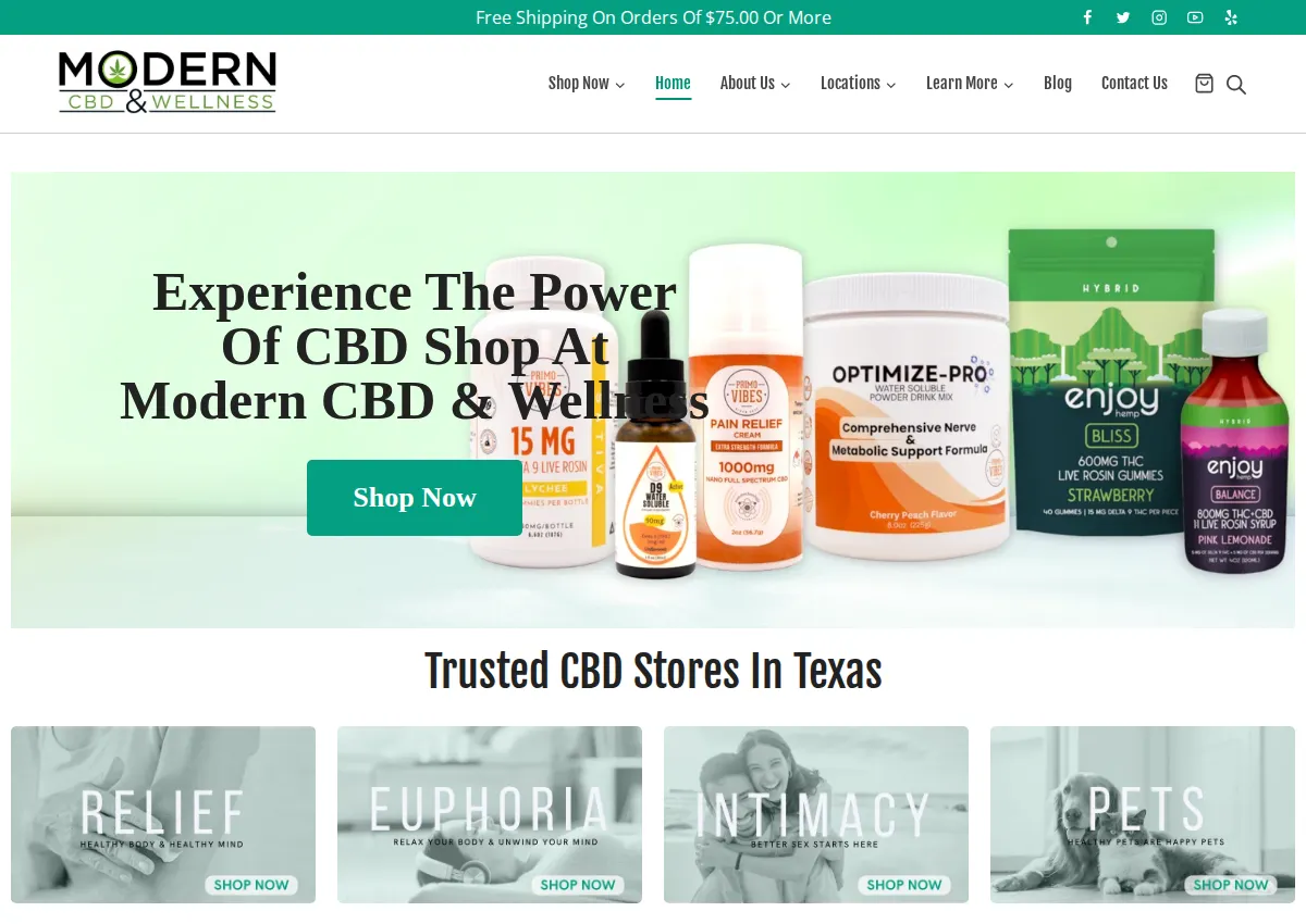 Store homepage