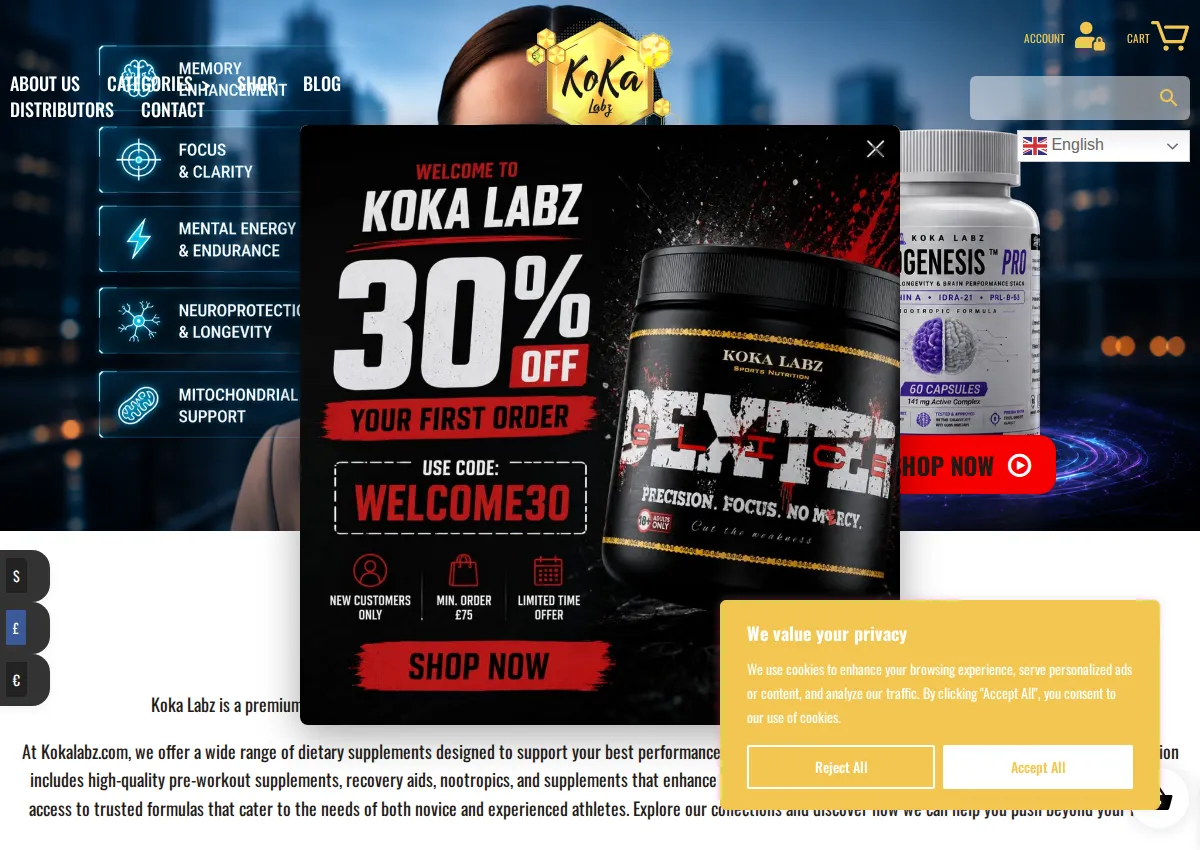 Store homepage