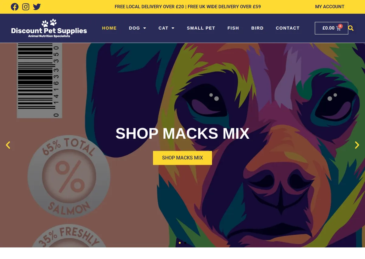 Store homepage