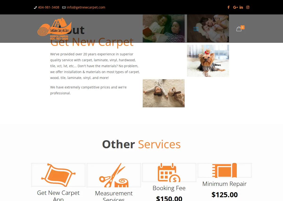 Store homepage