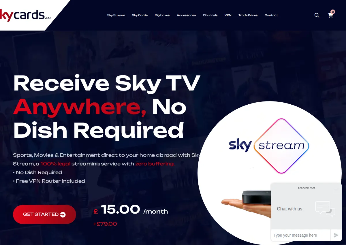 Store homepage