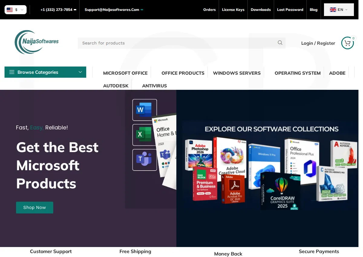 Store homepage