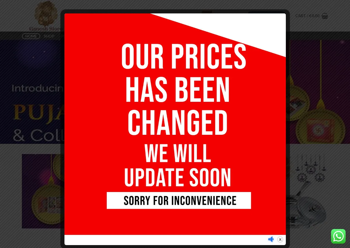 Store homepage