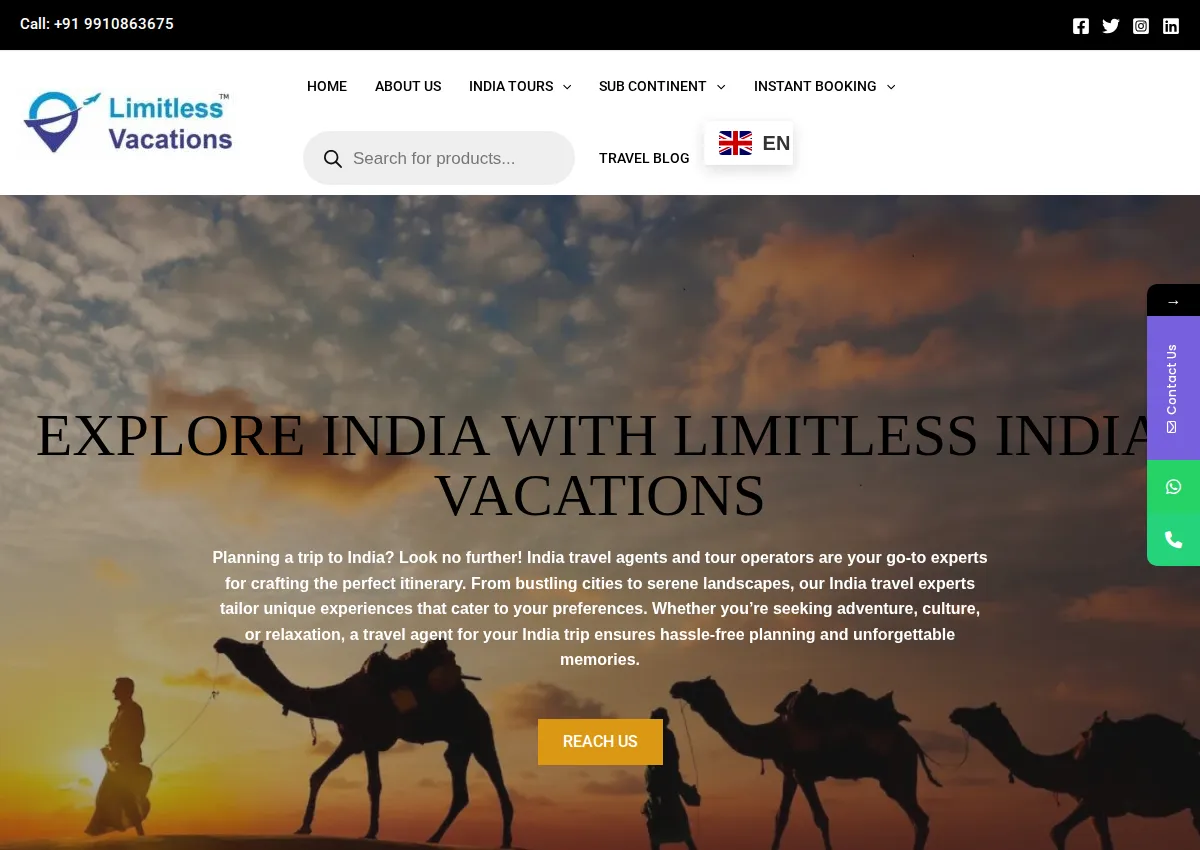 Store homepage