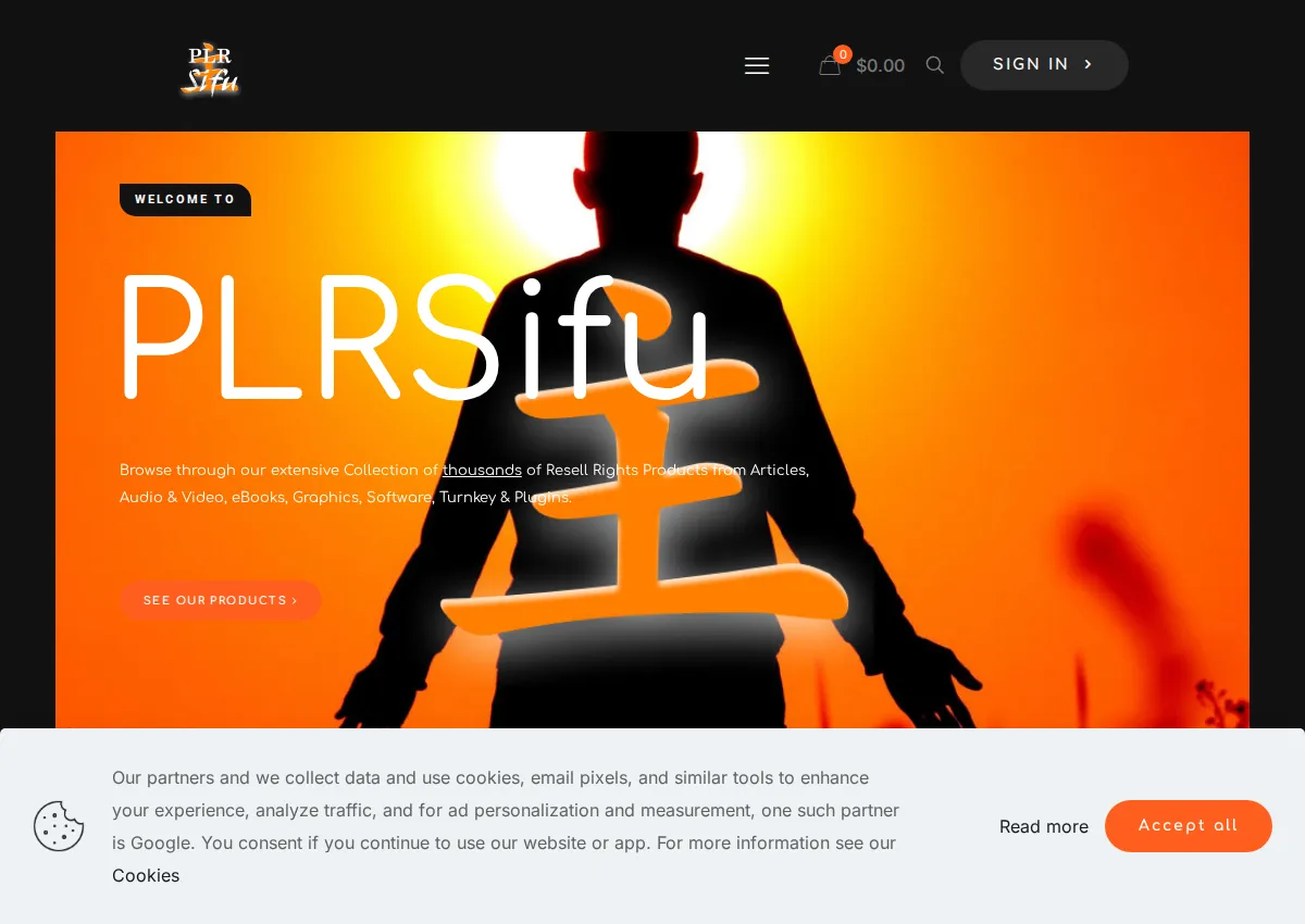 Store homepage