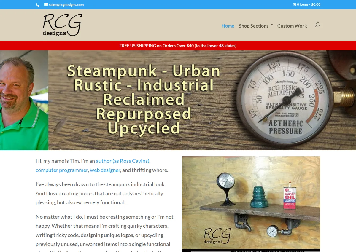 Store homepage