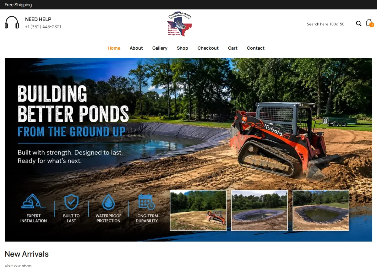 Store homepage