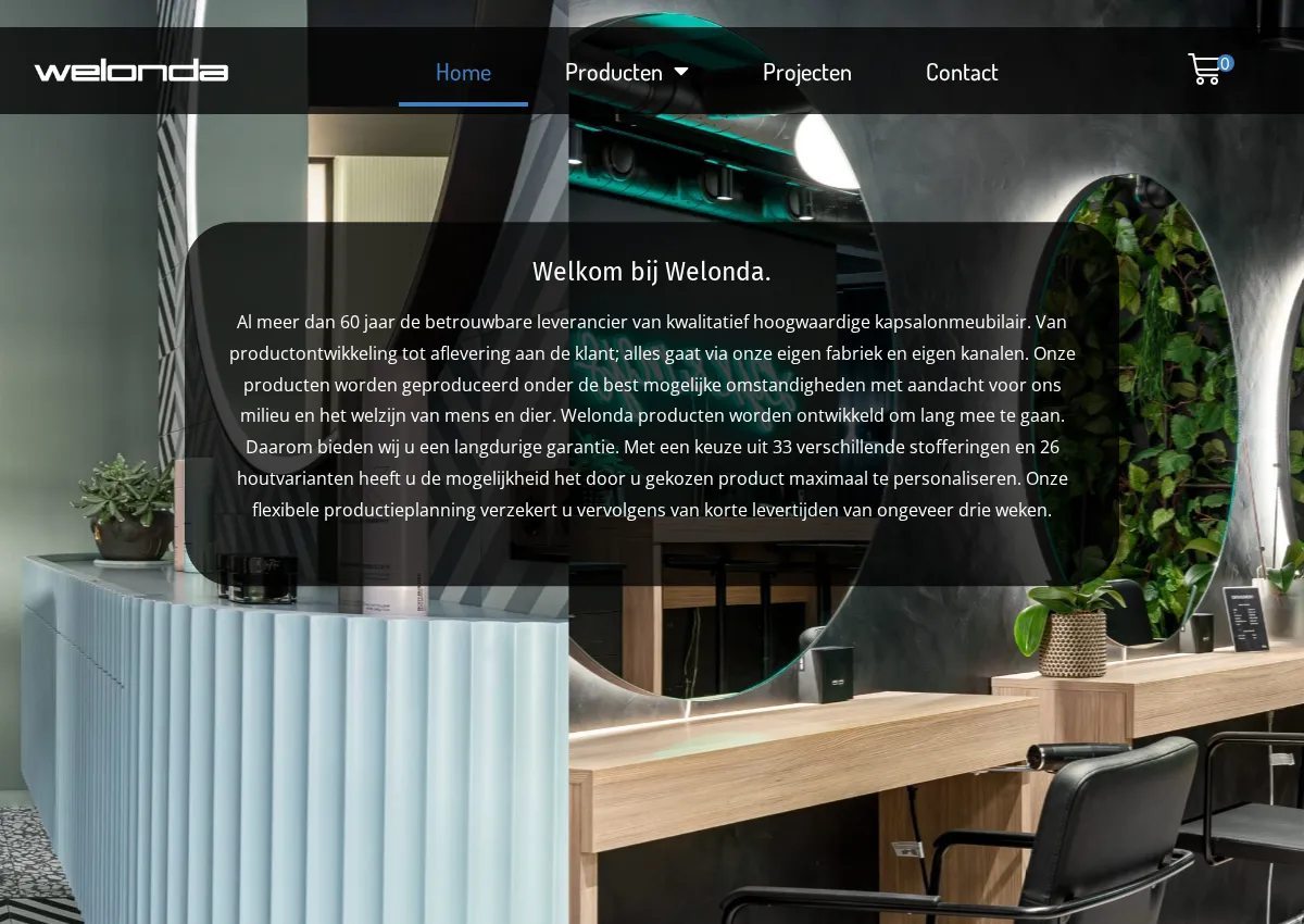 Store homepage