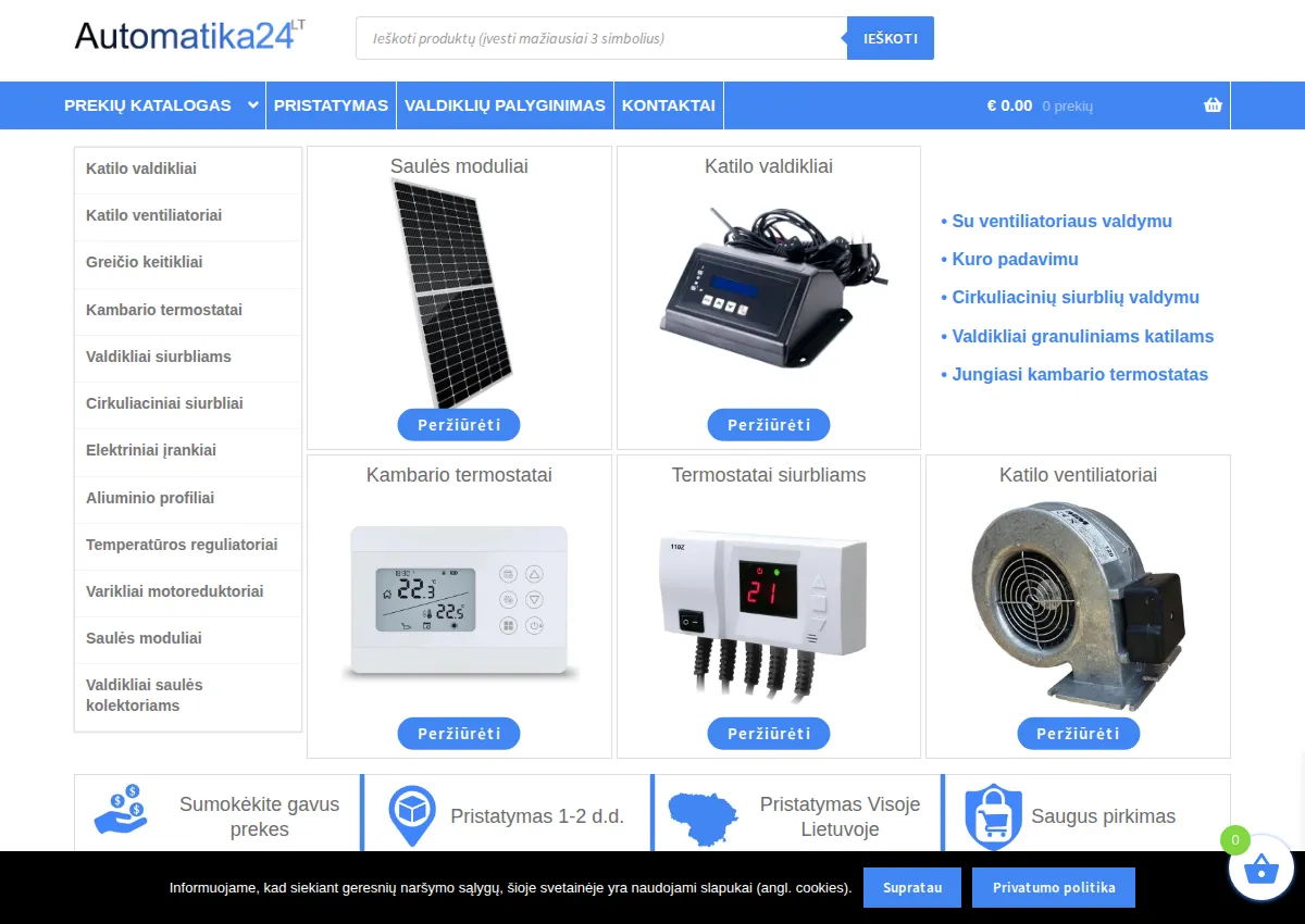 Store homepage