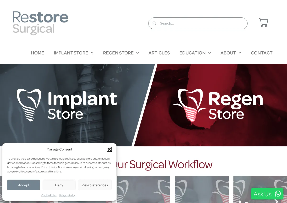 Store homepage
