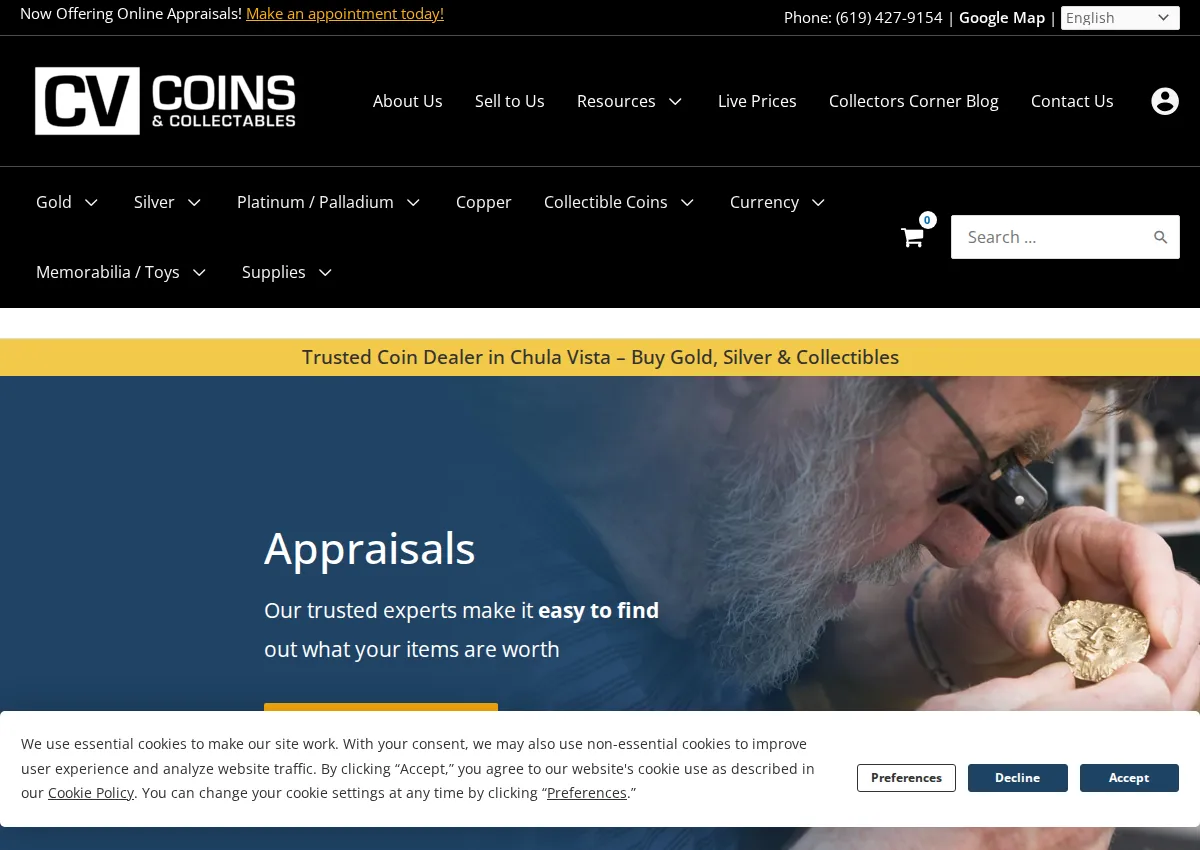 Store homepage