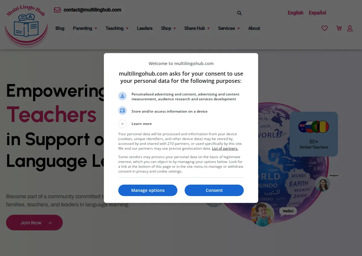 Store homepage