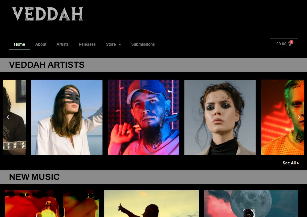 Store homepage